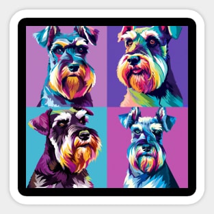 Standard Schnauzer Pop Art - Dog Lover Gifts Sticker